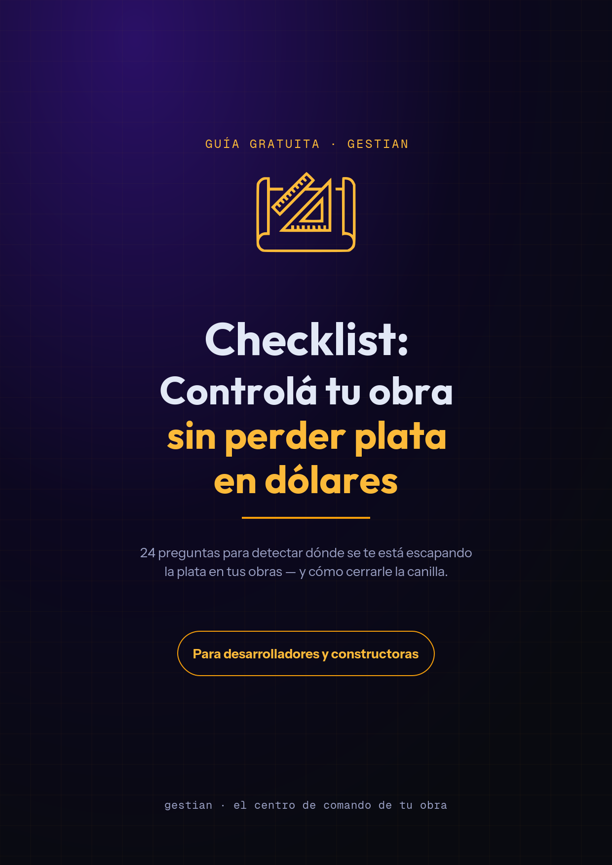 Portada del checklist de Gestian